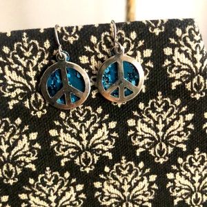 Vintage Peace Sign Earrings